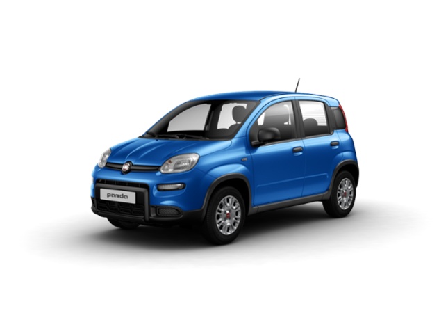 Fiat Panda blu, modello rappresentativo del parco auto